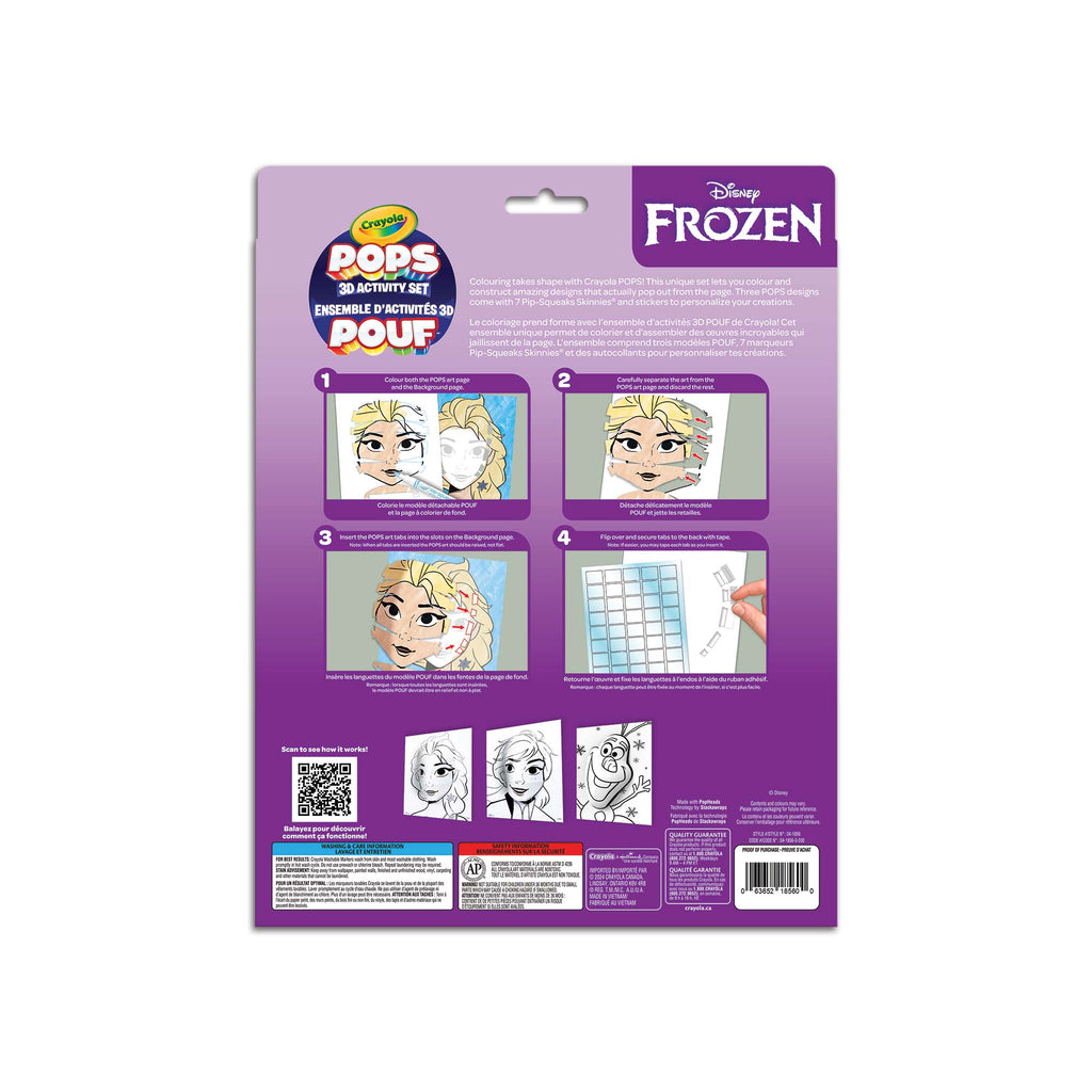 Crayola POPS 3D Kids Art Set, Disney Frozen