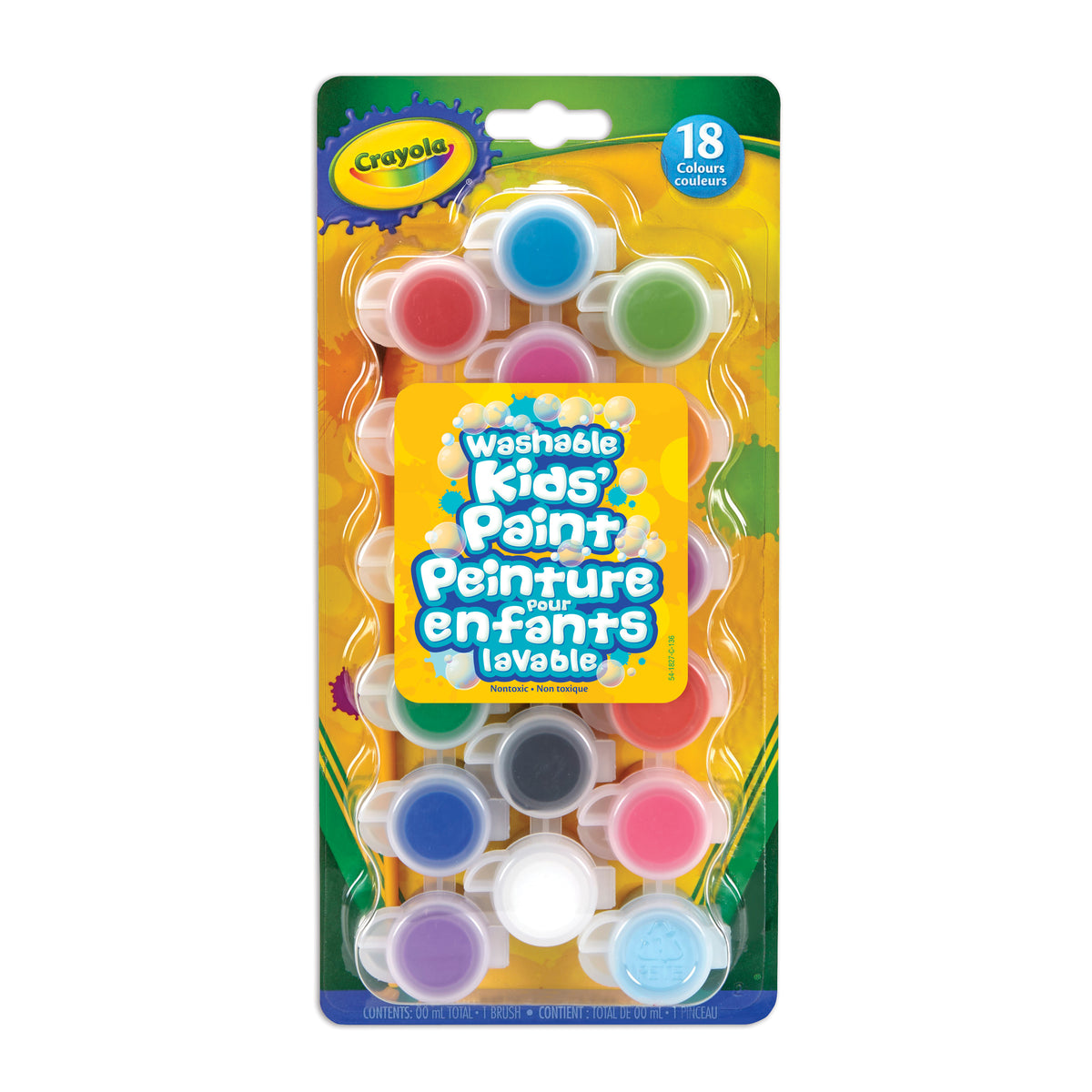 Crayola Washable Paint Pots, 18 Count – Crayola Canada