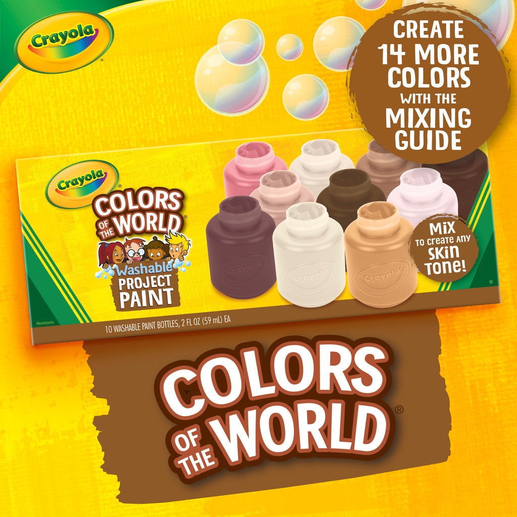 Crayola Colors of The World Washable Paint, 10 Count