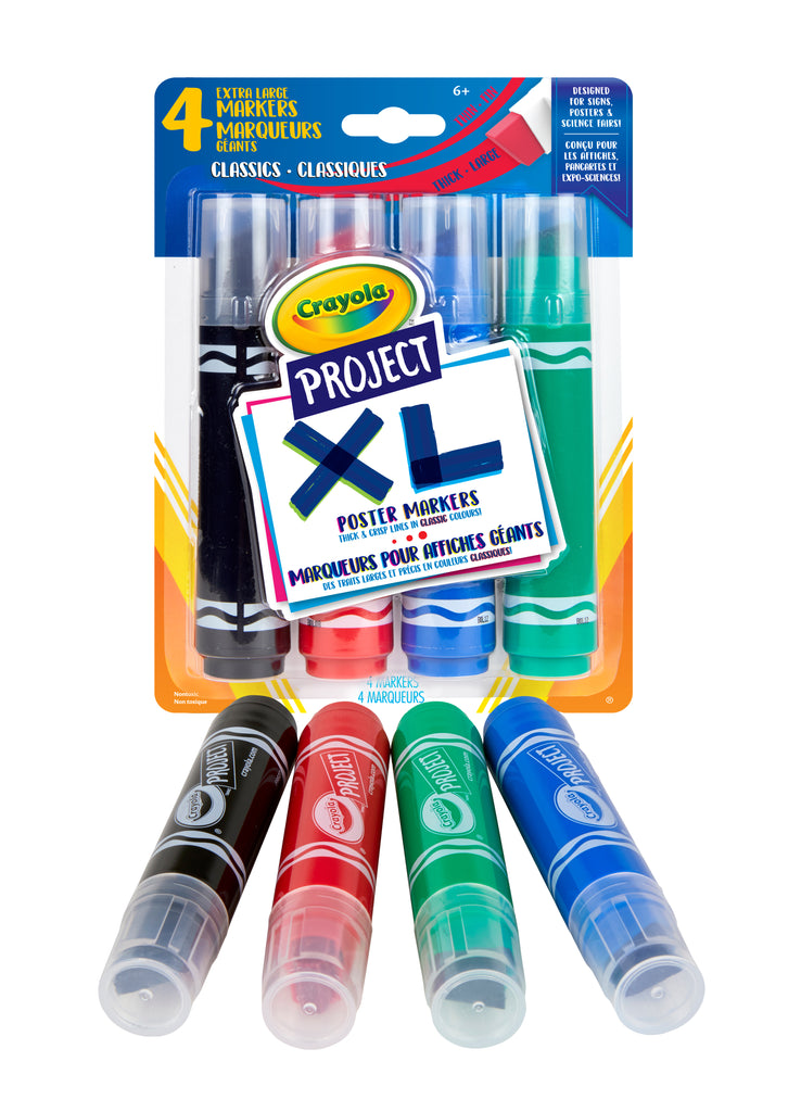 Crayola Project XL Poster Markers, Classic Colours