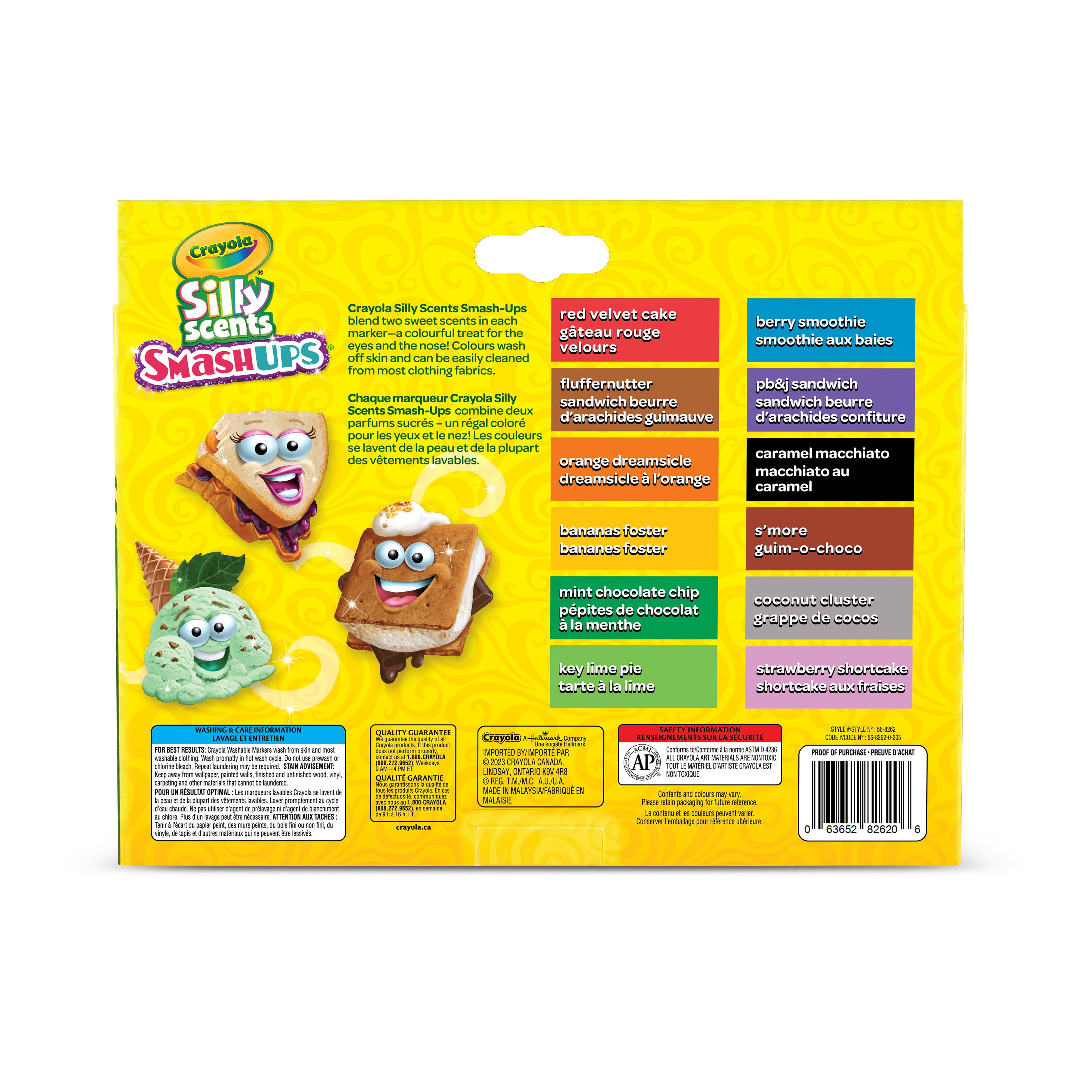 Crayola Silly Scents Smash Ups Washable Markers 10 Count