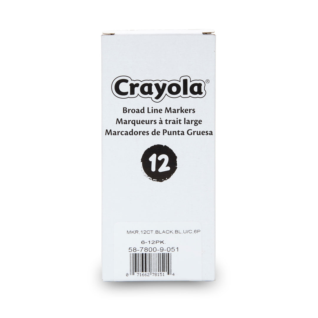 Crayola 12 Count Bulk Broad Line Markers, Black Crayola Canada