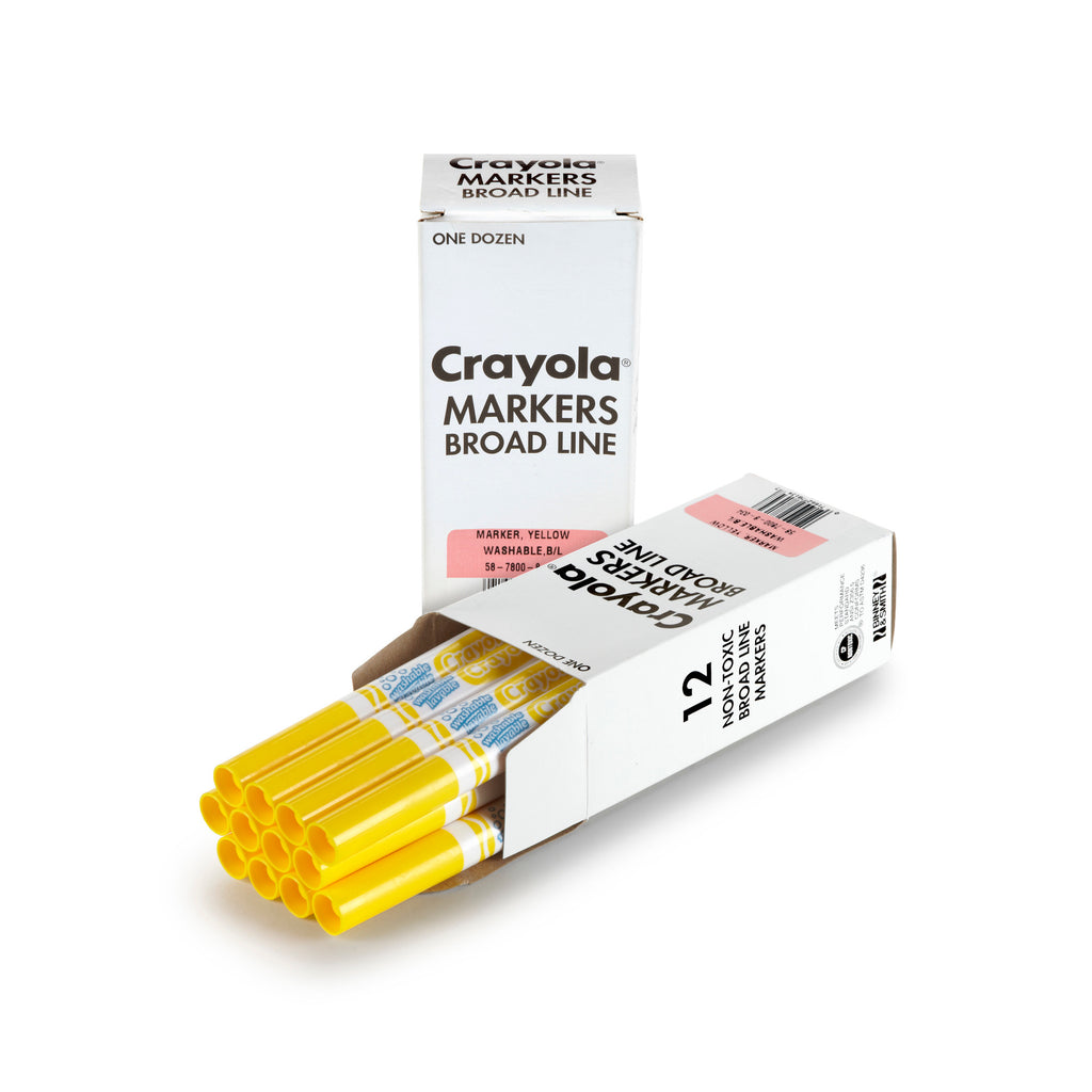 Crayola 12 Count Bulk Broad Line Markers, Yellow