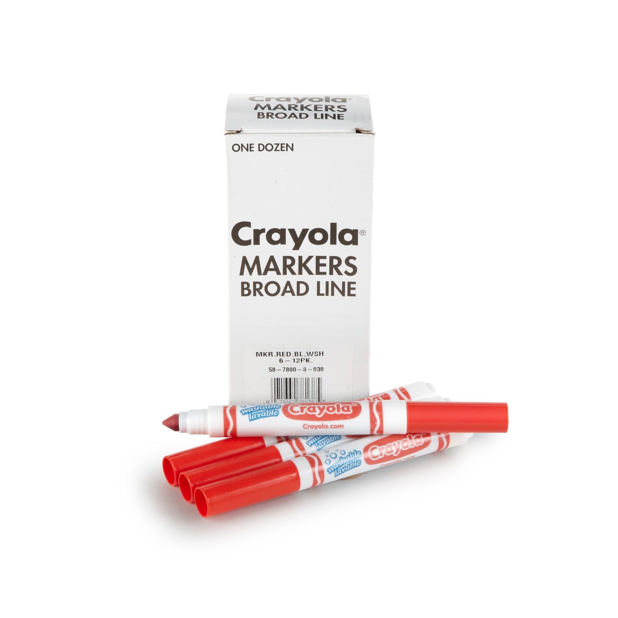 Crayola 12 Count Bulk Broad Line Markers, Red – Crayola Canada