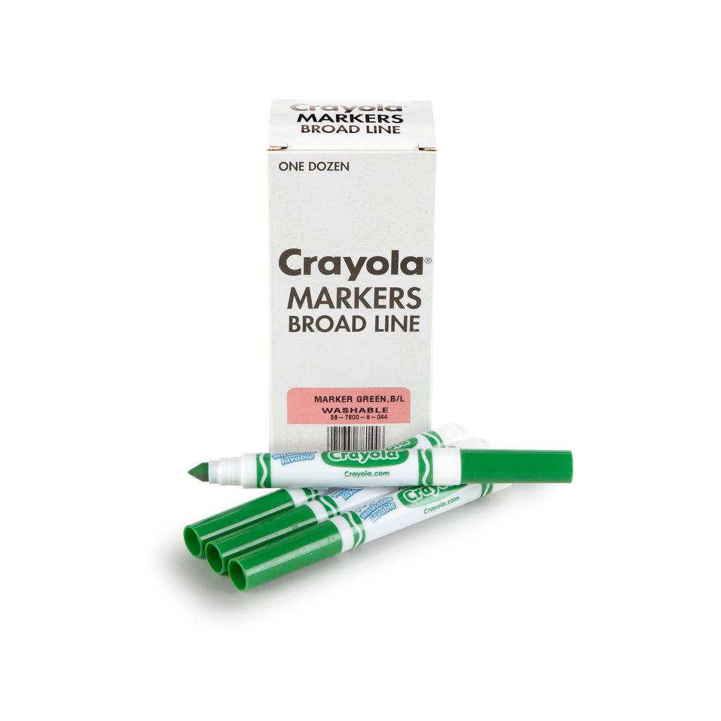 Crayola 12 Count Bulk Broad Line Markers, Green