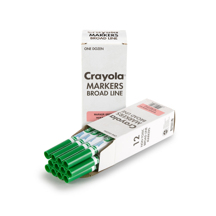 Crayola 12 Count Bulk Broad Line Markers, Green – Crayola Canada