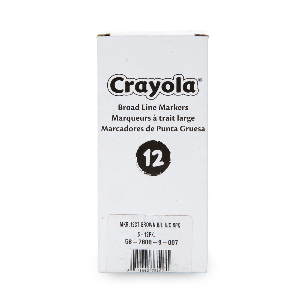 Crayola 12 Count Bulk Broad Line Markers, Brown