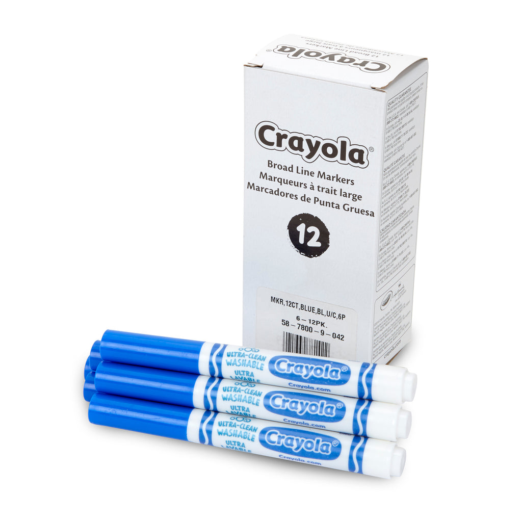 Crayola 12 Count Bulk Broad Line Markers, Blue