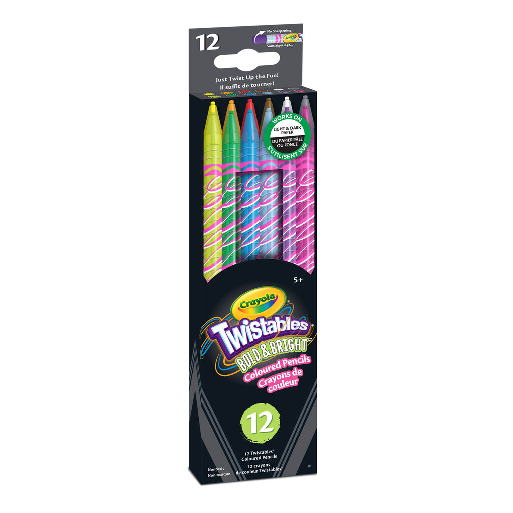 Crayola Bold & Bright Twistables Coloured Pencils, 12 Count