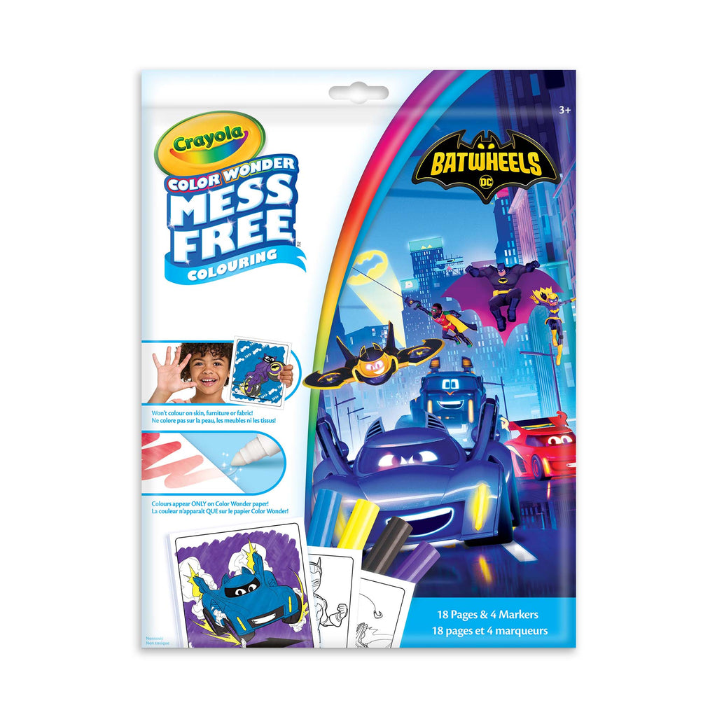 Crayola Color Wonder Mess-Free Colouring Pages & Mini Markers, Batwheels