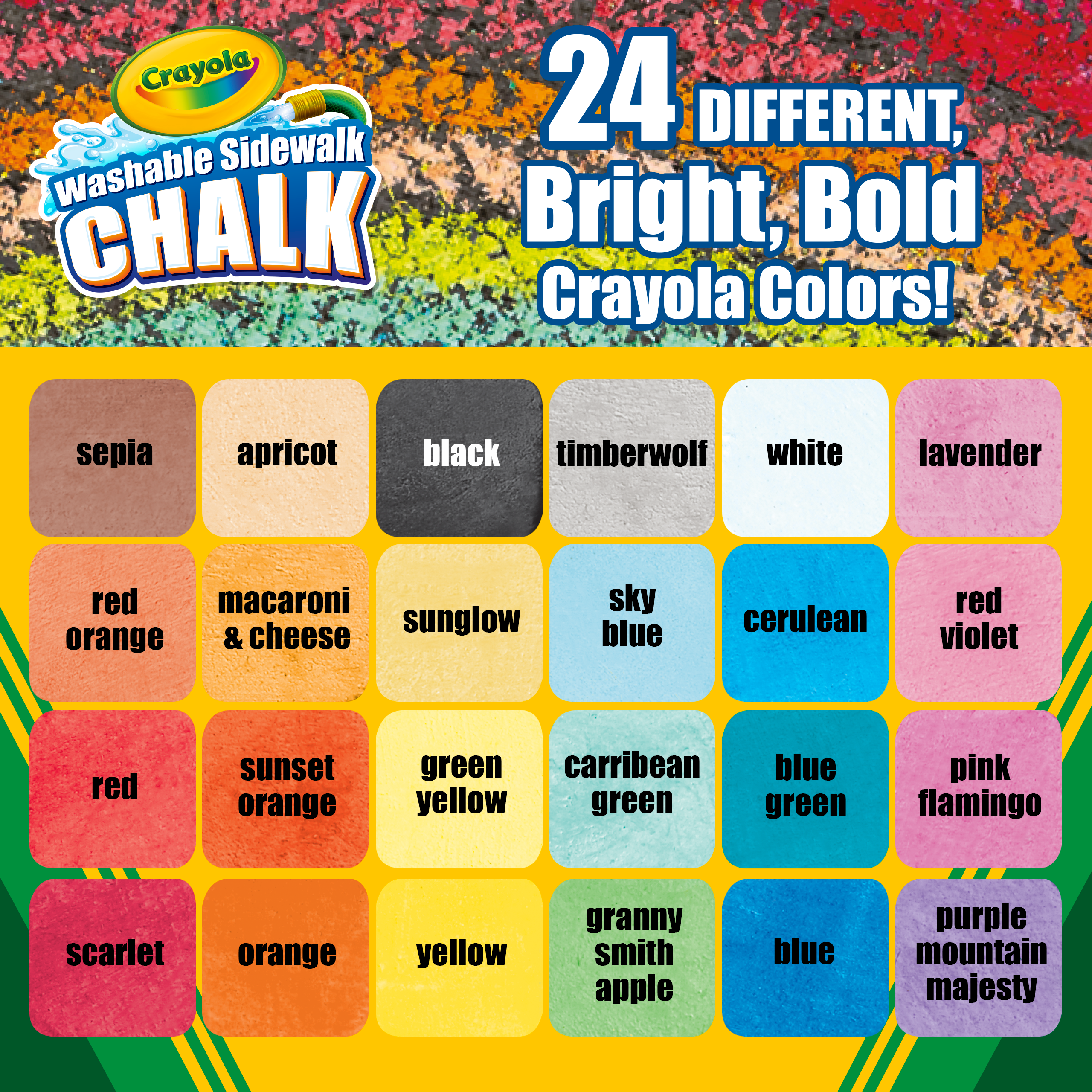 Crayola Washable Sidewalk Chalk 24 Count Crayola Canada