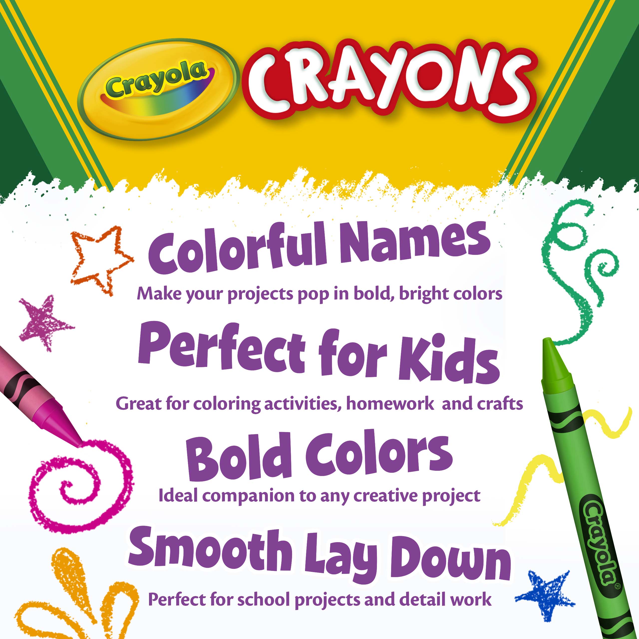 Crayola Glitter Crayons, 16 Count