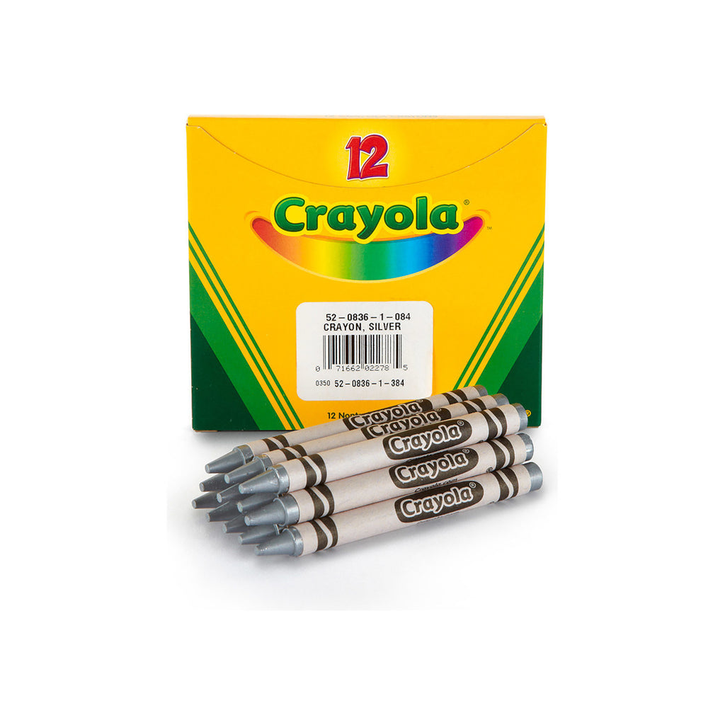 Crayola 12 Count Bulk Crayons, Silver