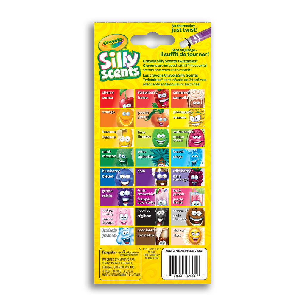 Crayola Silly Scents Mini Twistables Crayons, 24 Count