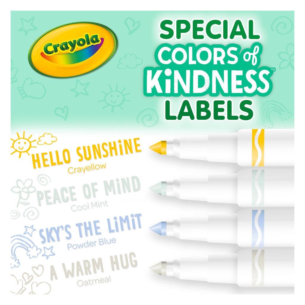 Crayola Colors of Kindness Fine Line Markers, 10 Count