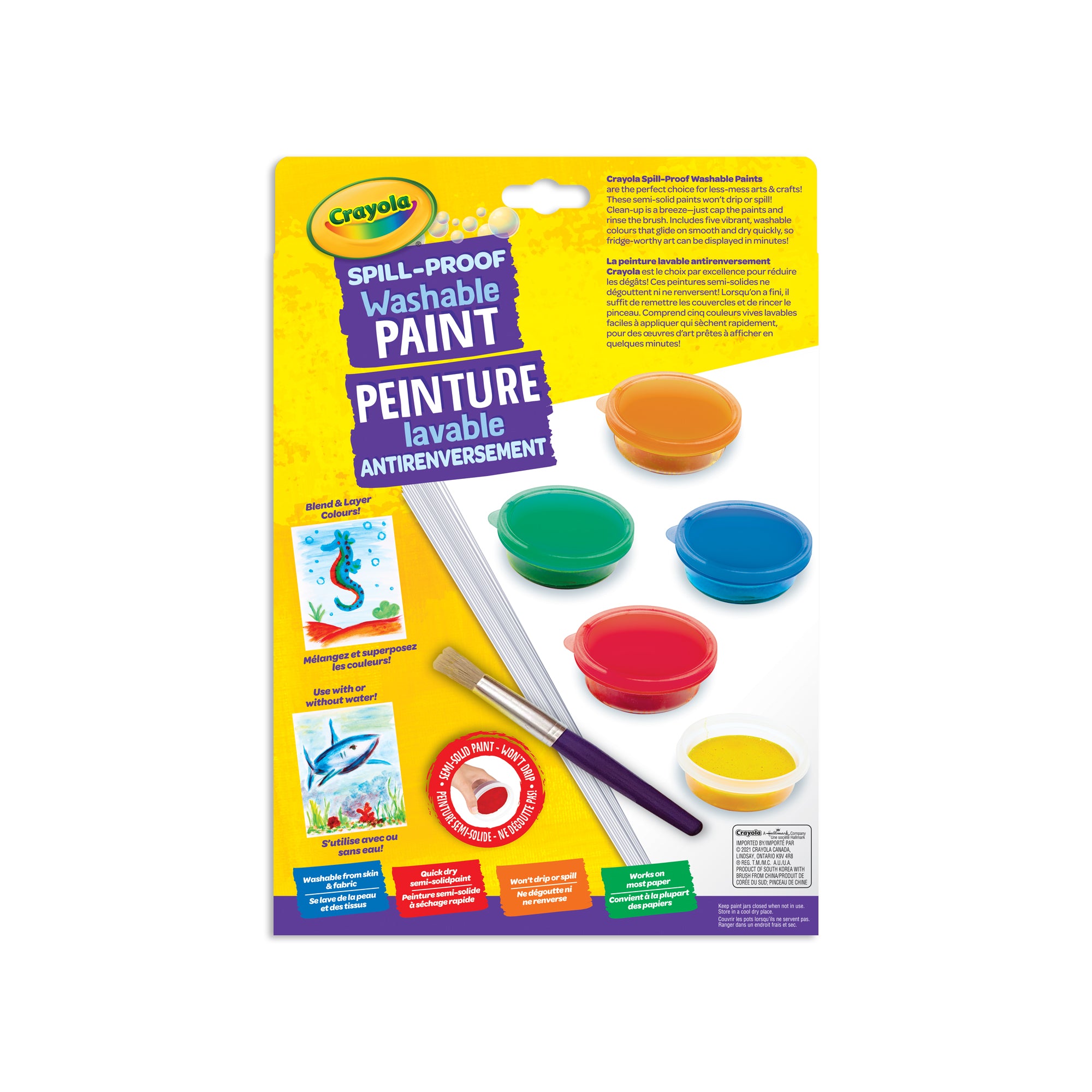 Crayola Spill Proof Washable Paint Kit – Crayola Canada