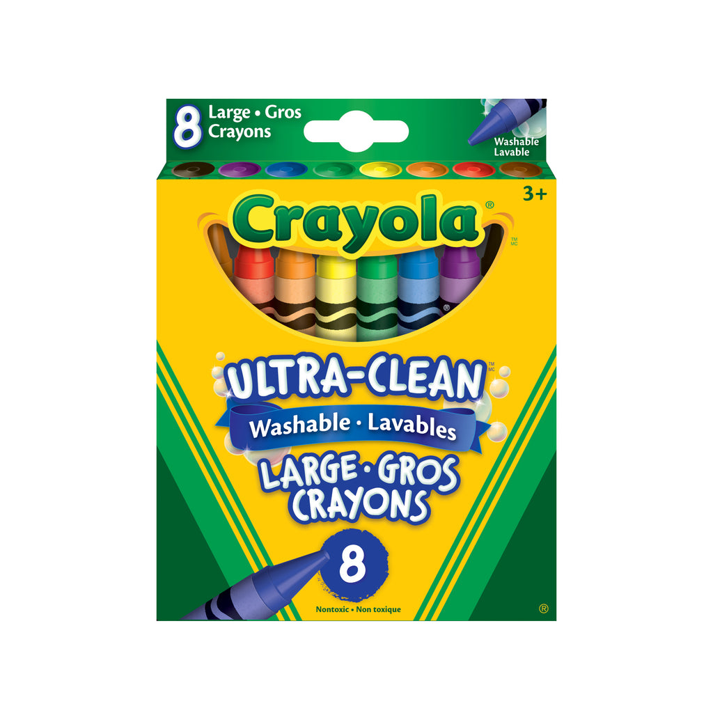 Crayola Ultra-Clean Washable Large Crayons, 8 Count