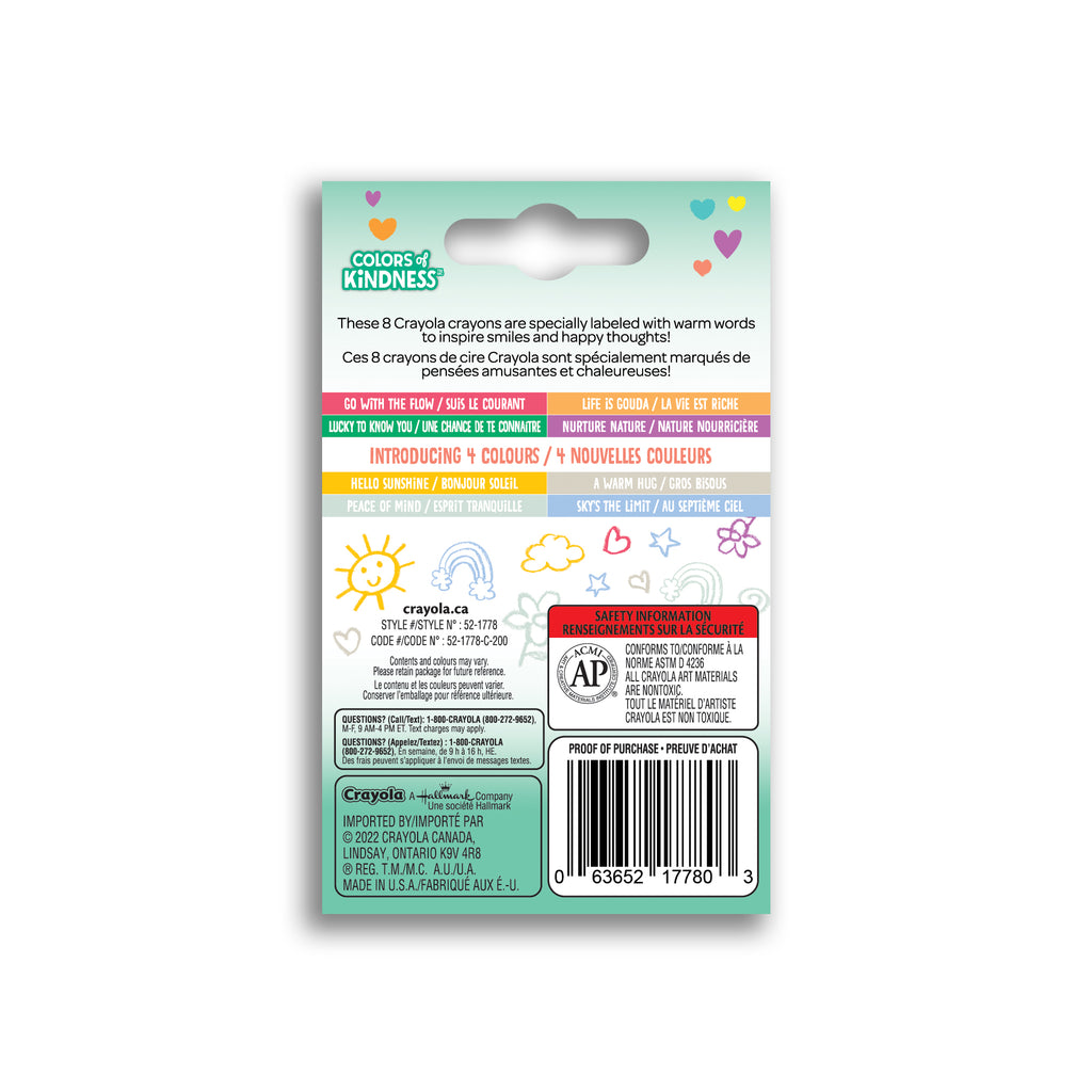 Crayola Colors of Kindness Crayons, 8 Count