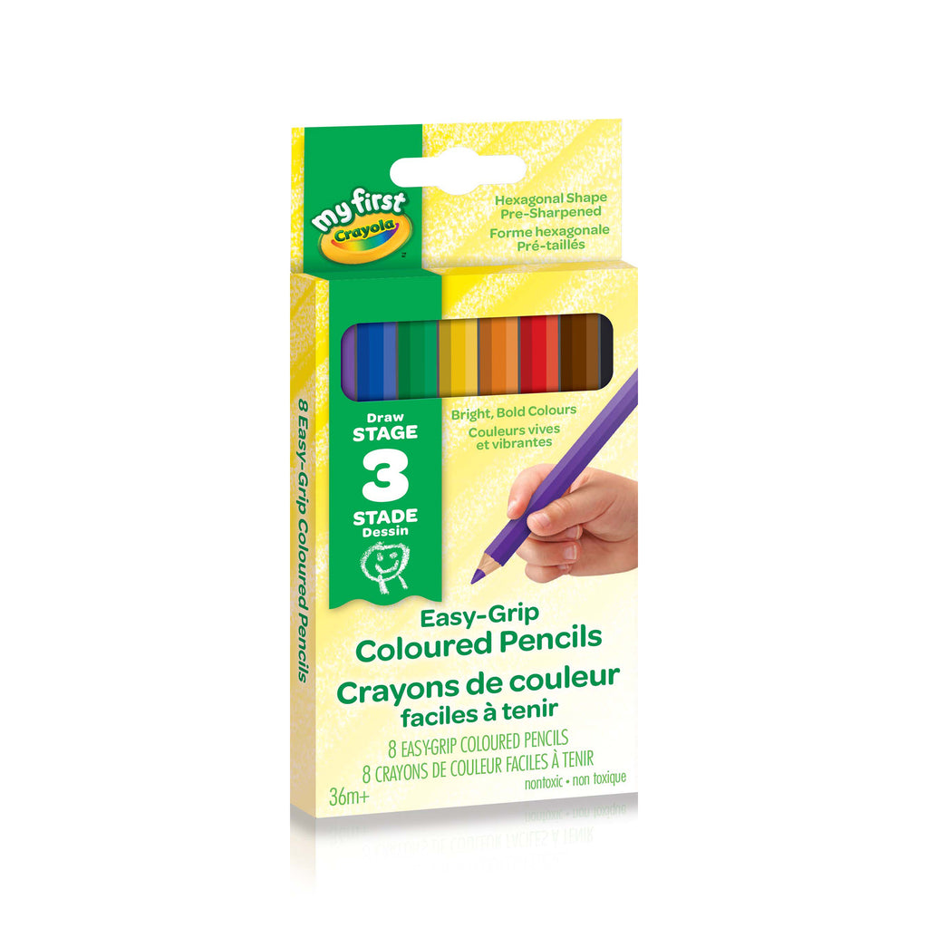 Crayola Easy-Grip Coloured Pencils, 8 Count