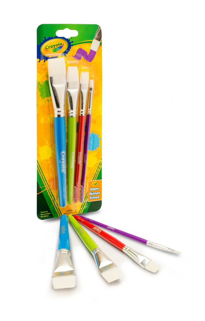 Crayola Flat Brush Set, 4 Count