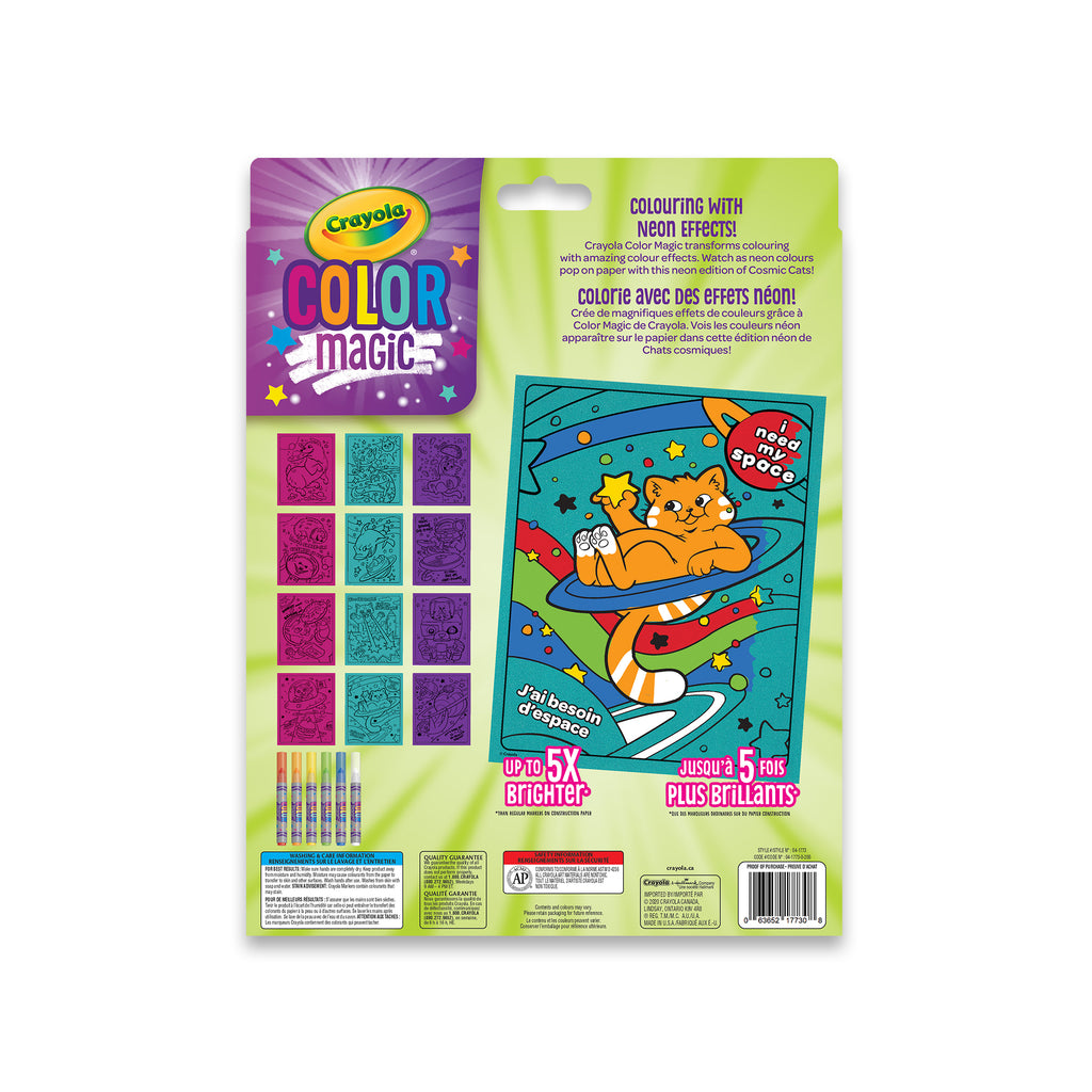 Crayola Color Magic Neon Paper & Marker Set, Cosmic Cats
