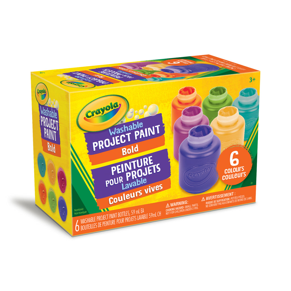 Crayola Washable Bold Project Paint, 6 Count