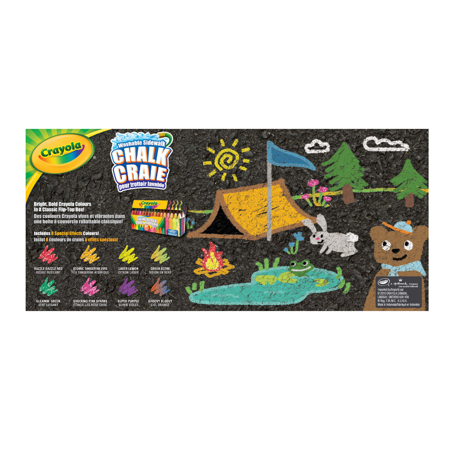 Crayola Ultimate Washable Sidewalk Chalk Collection, 64 Count
