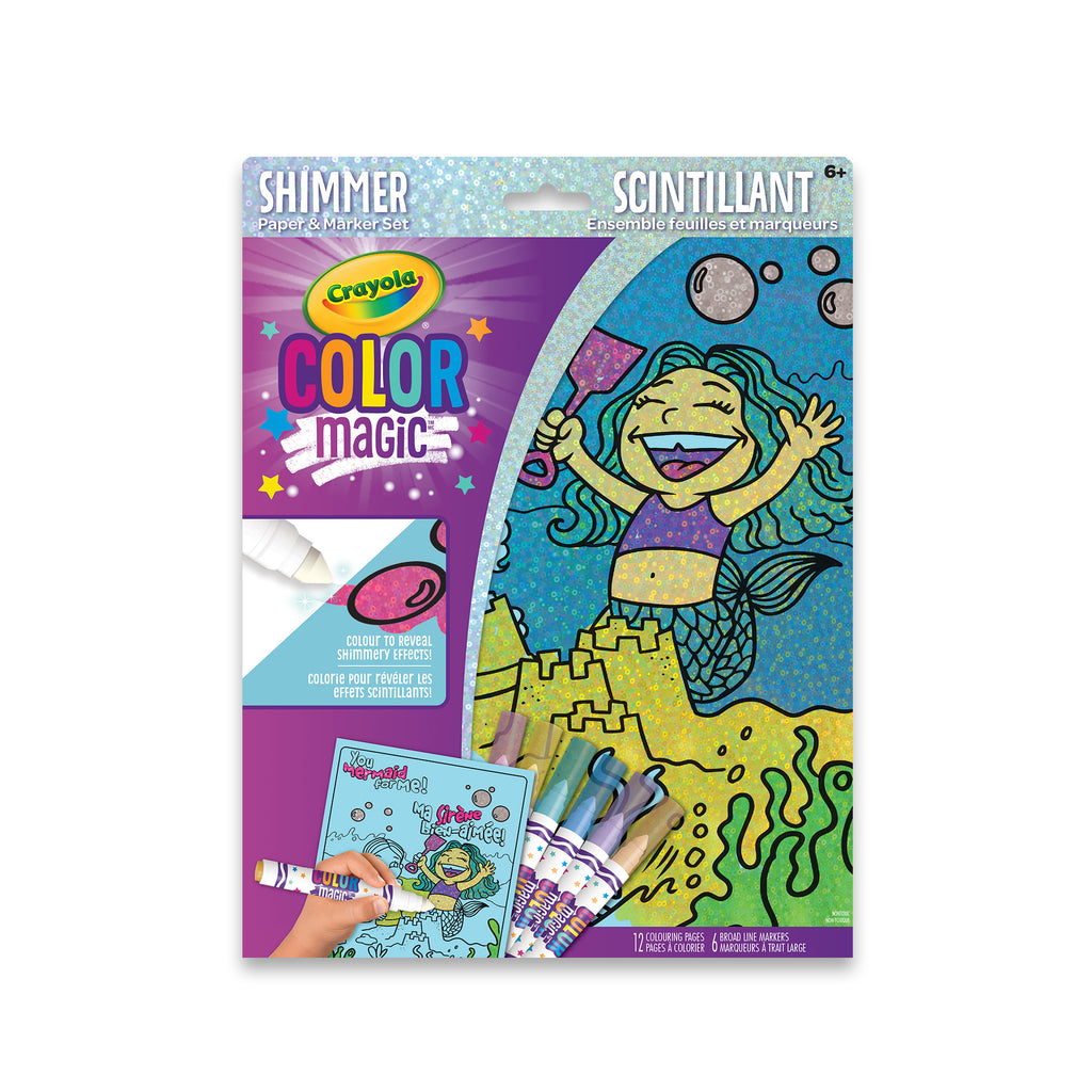 Crayola Color Magic Shimmer Paper & Marker Set, Mermaids