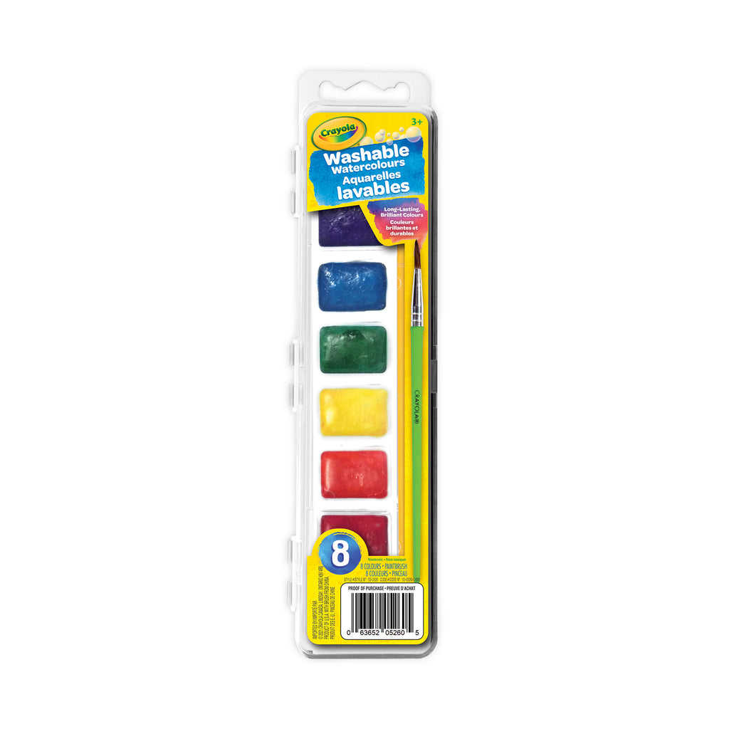Crayola Washable Watercolour Paints, 8 Count