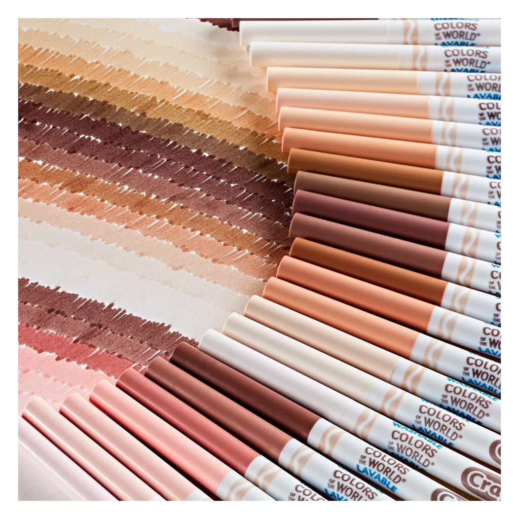 Crayola Colors of the World Fine Line Markers, 24 Count – Crayola