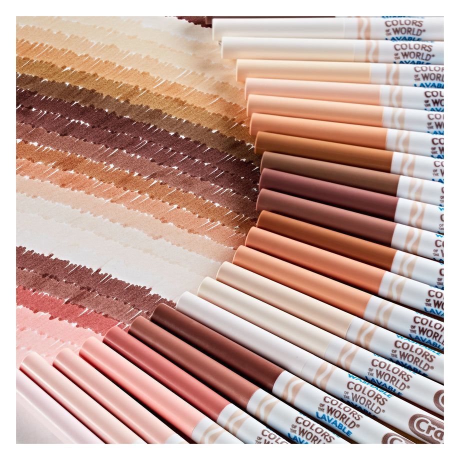 Crayola Colors of the World Fine Line Markers, 24 Count – Crayola