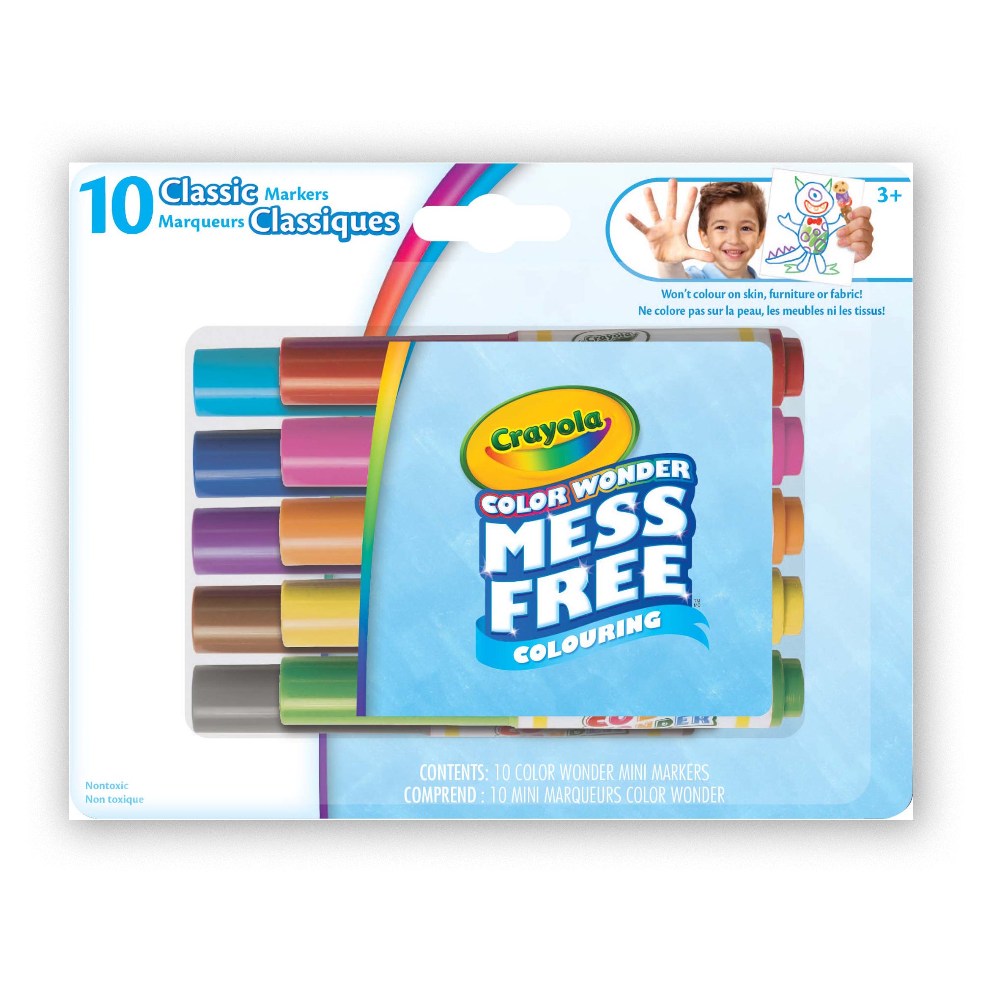 Crayola® Color Wonder Mess Free Classic Mini Markers, 3 Packs of 10