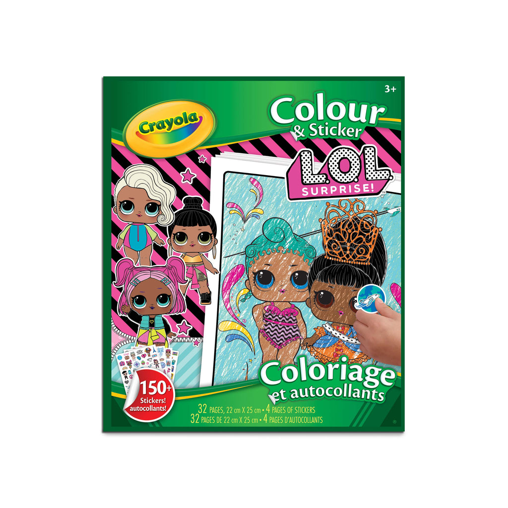 Crayola Colour & Sticker Pages, L.O.L. Suprirse!