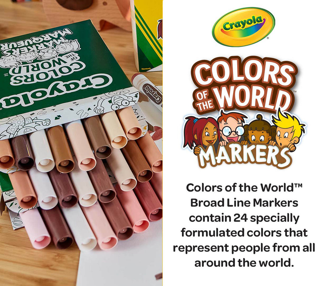 Crayola Colors of the World Broad Line Washable Markers Classpack, 240 Count