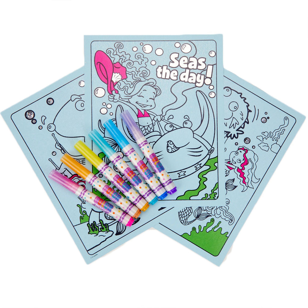 Crayola Color Magic Shimmer Paper & Marker Set, Mermaids