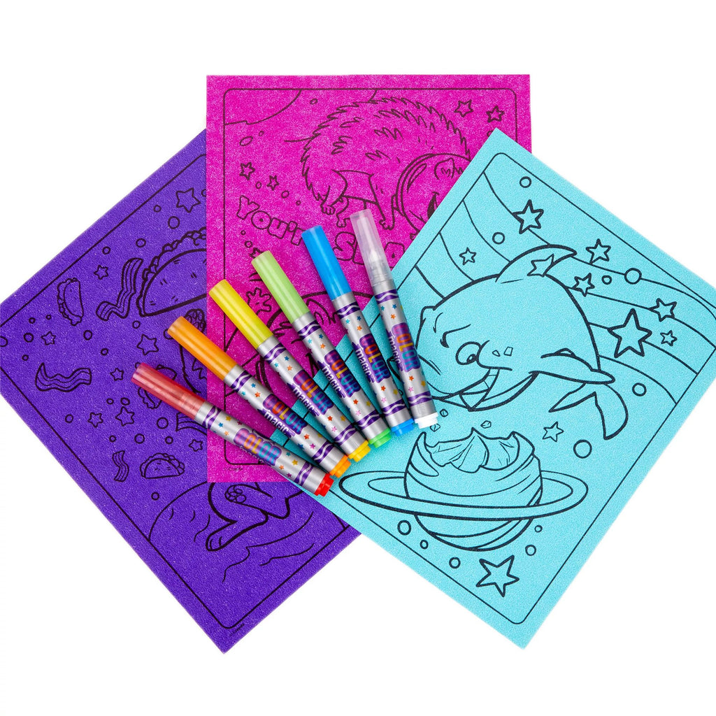 Crayola Color Magic Neon Paper & Marker Set, Cosmic Cats